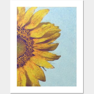 Sunflower at summer day Posters and Art